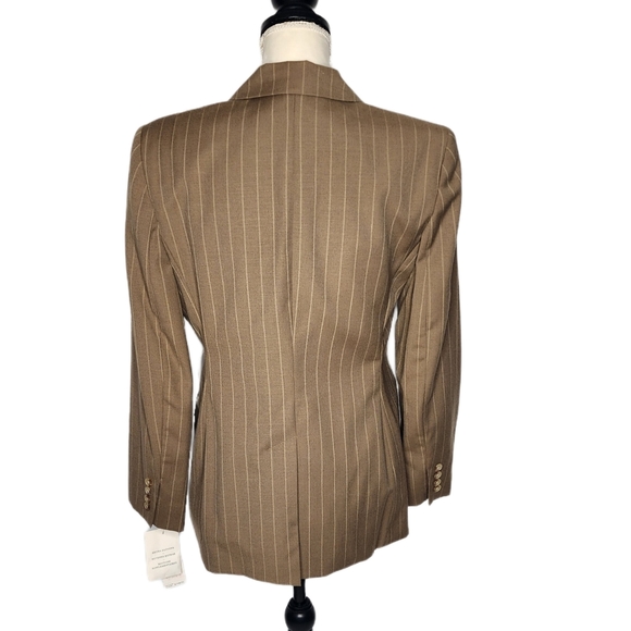 Ralph Lauren, Brown Pin Stripe Blazer. Size: NWT! VINTAGE!!! - Picture 7 of 15